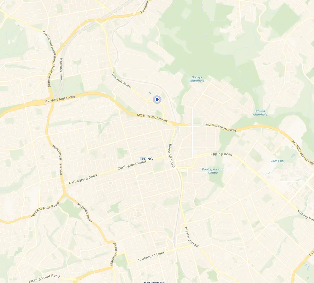 Map of the Cheltenham service area and the surrounding Upper North Shore, showing Cheltenham and the nearby streets we cover.